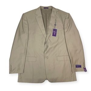 VINCI Super 150’s Mens 46L Tan 2 Button Single Breasted Blazer With Tag